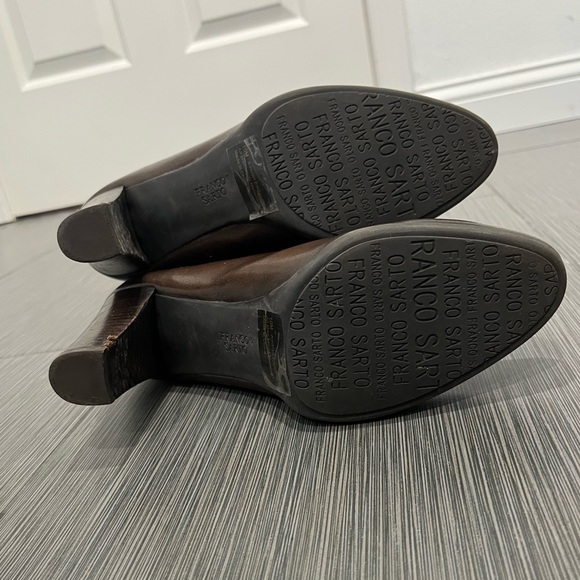 Franco Sarto brown leather boots size 10 - Picture 2 of 5